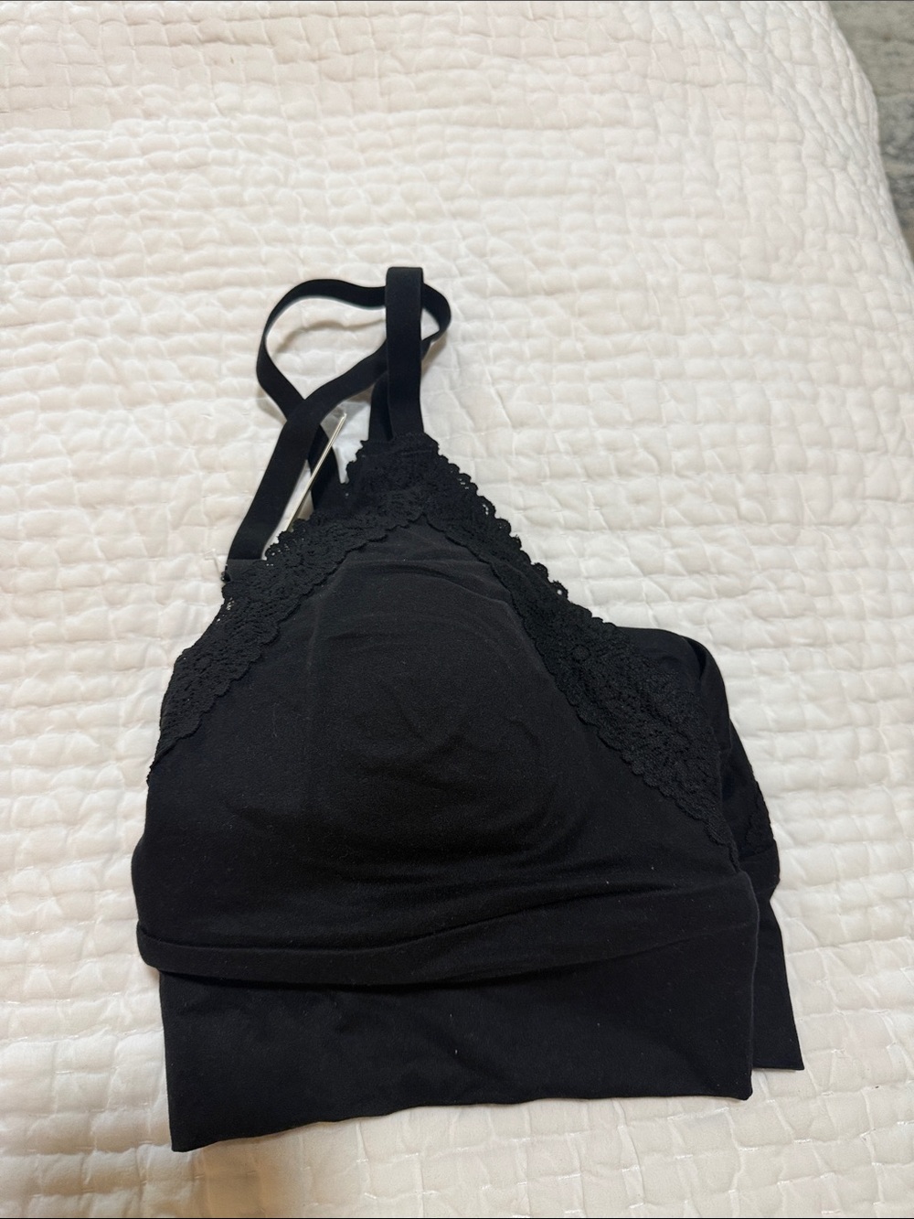 NWT Aerie Black Lace-Trim Wireless Bralette - Women Intimates & Sleepwear - Picture 4 of 4